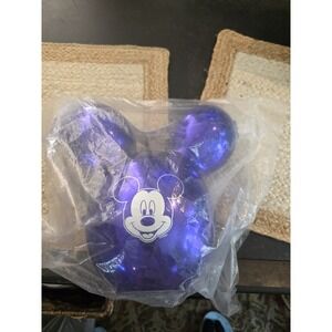 Disney 100 Years of Wonder Metallic Purple Mickey Balloon Popcorn Bucket 2023